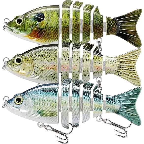3-Pack: Fishing Lures for Bass, Striper, Musky