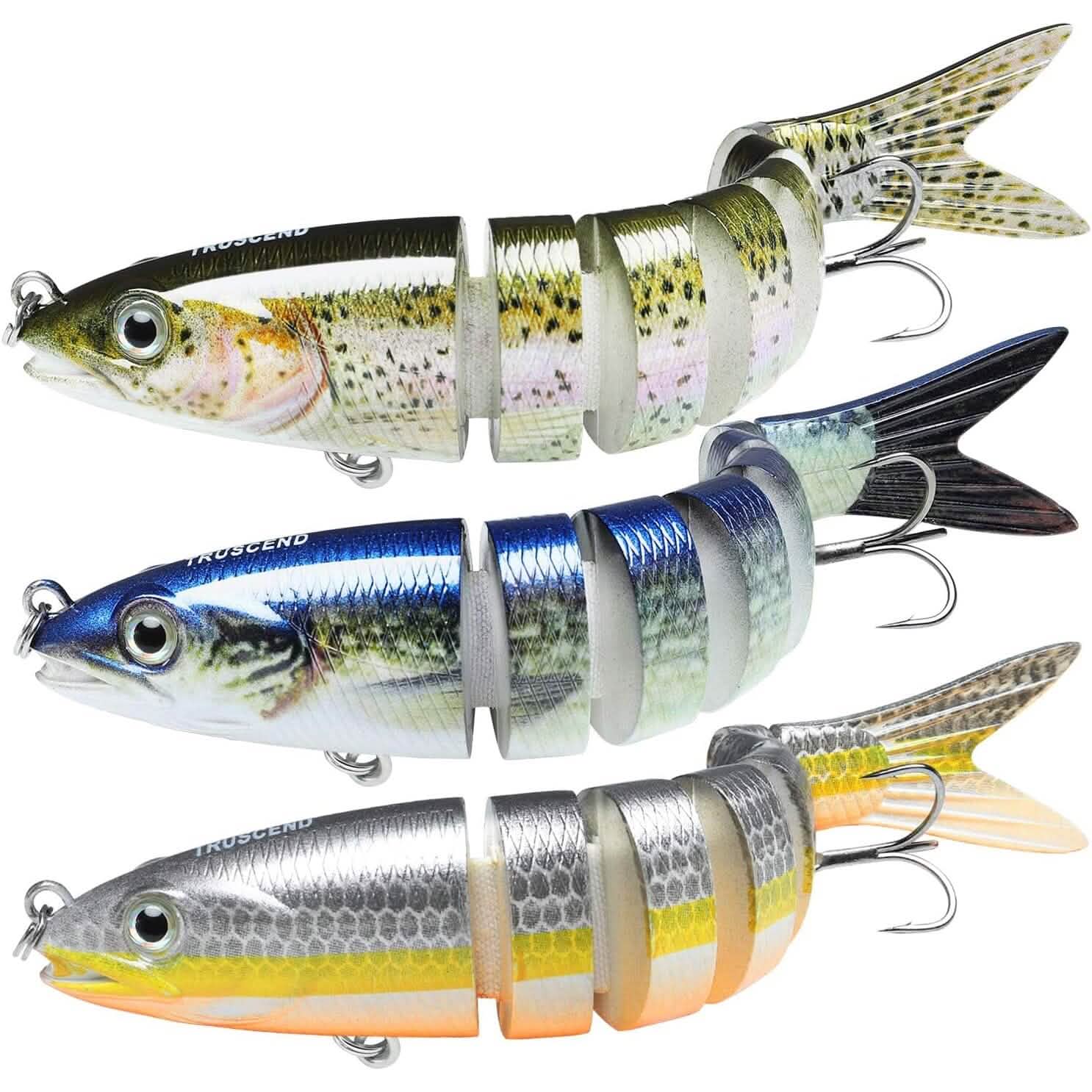 3-Pack: Fishing Lures for Bass, Striper, Musky