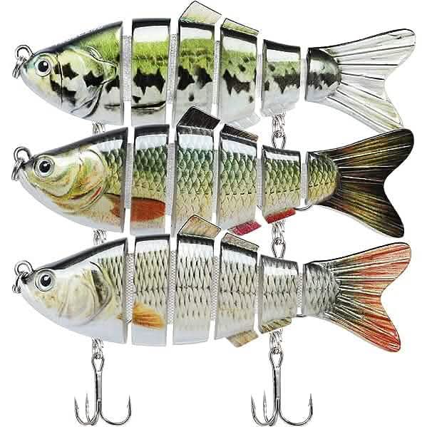 3-Pack: Fishing Lures for Bass, Striper, Musky