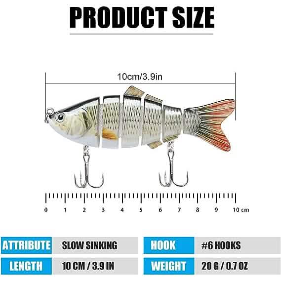 3-Pack: Fishing Lures for Bass, Striper, Musky