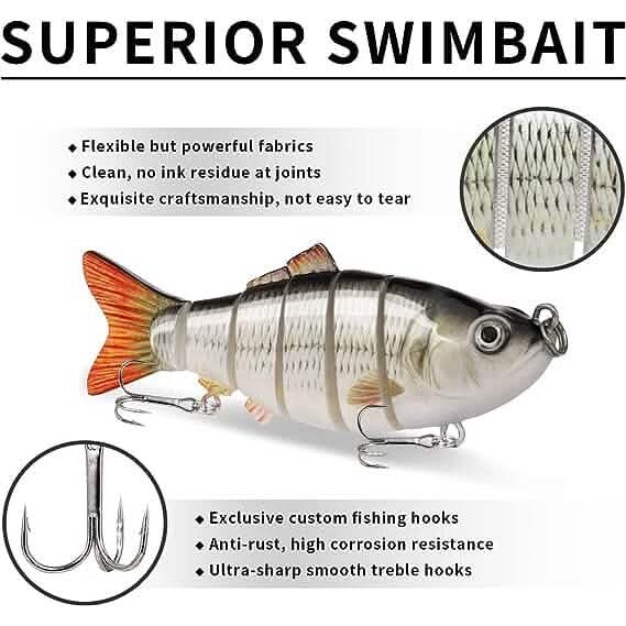 3-Pack: Fishing Lures for Bass, Striper, Musky