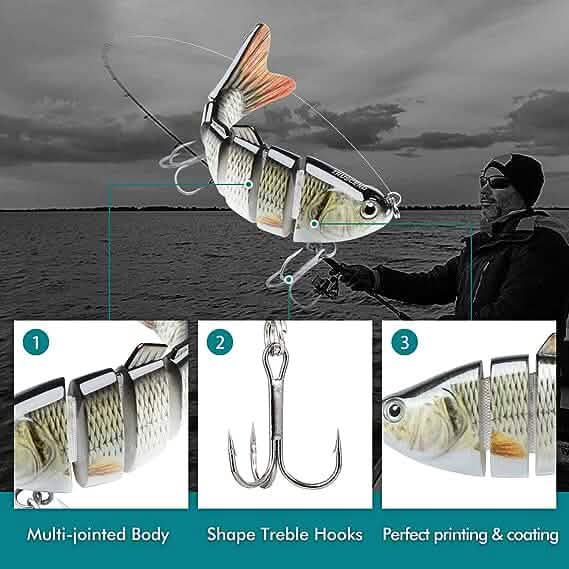 3-Pack: Fishing Lures for Bass, Striper, Musky