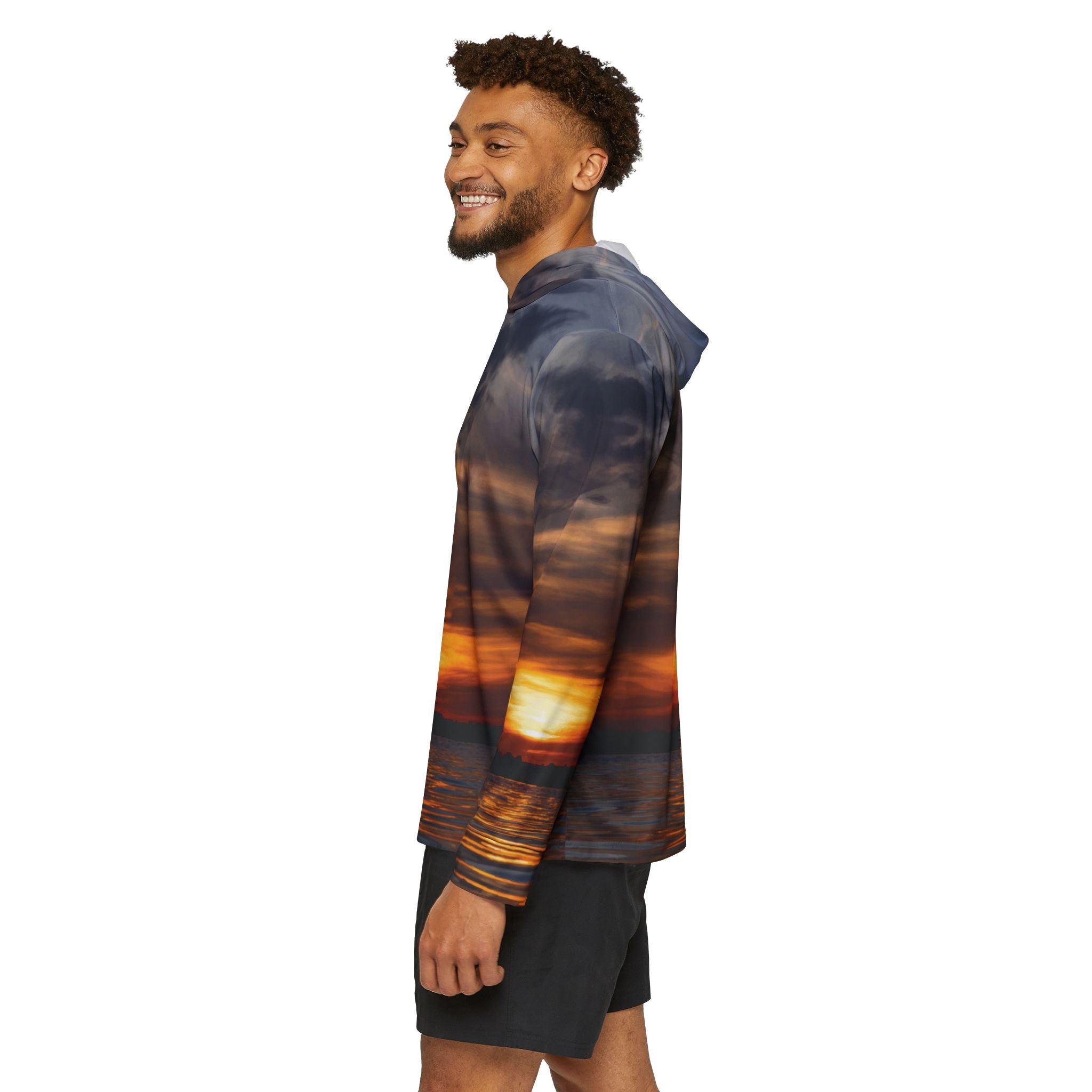 Lake Sunset — Unisex Fishing Pullover Hoodie (SPF 50+)