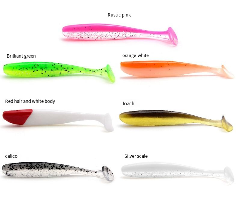 Luya T-tail Soft Bait Texas Rig Drop shot Rig Lead head Rig