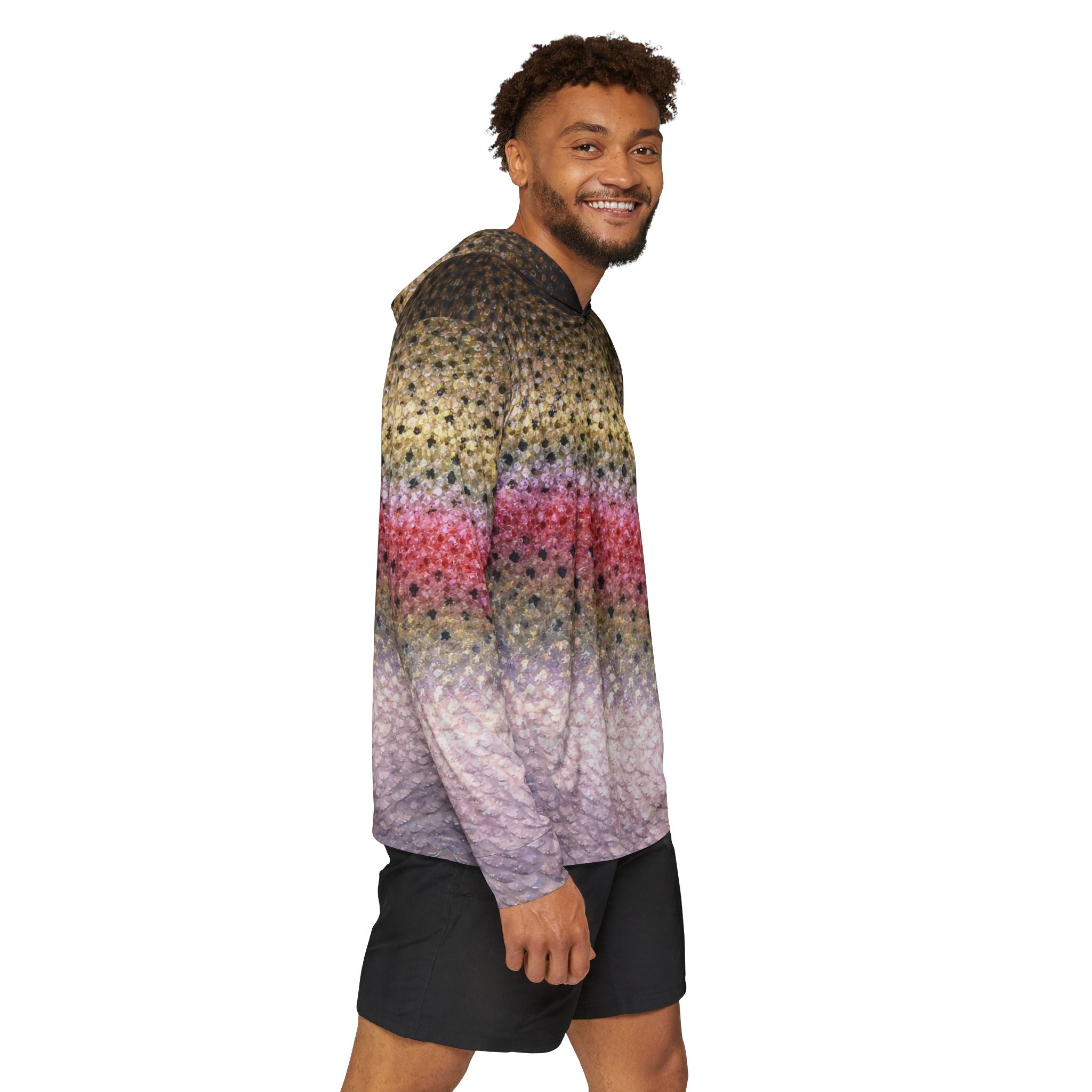 Rainbow Trout — Unisex Fishing Pullover Hoodie (SPF 50+)