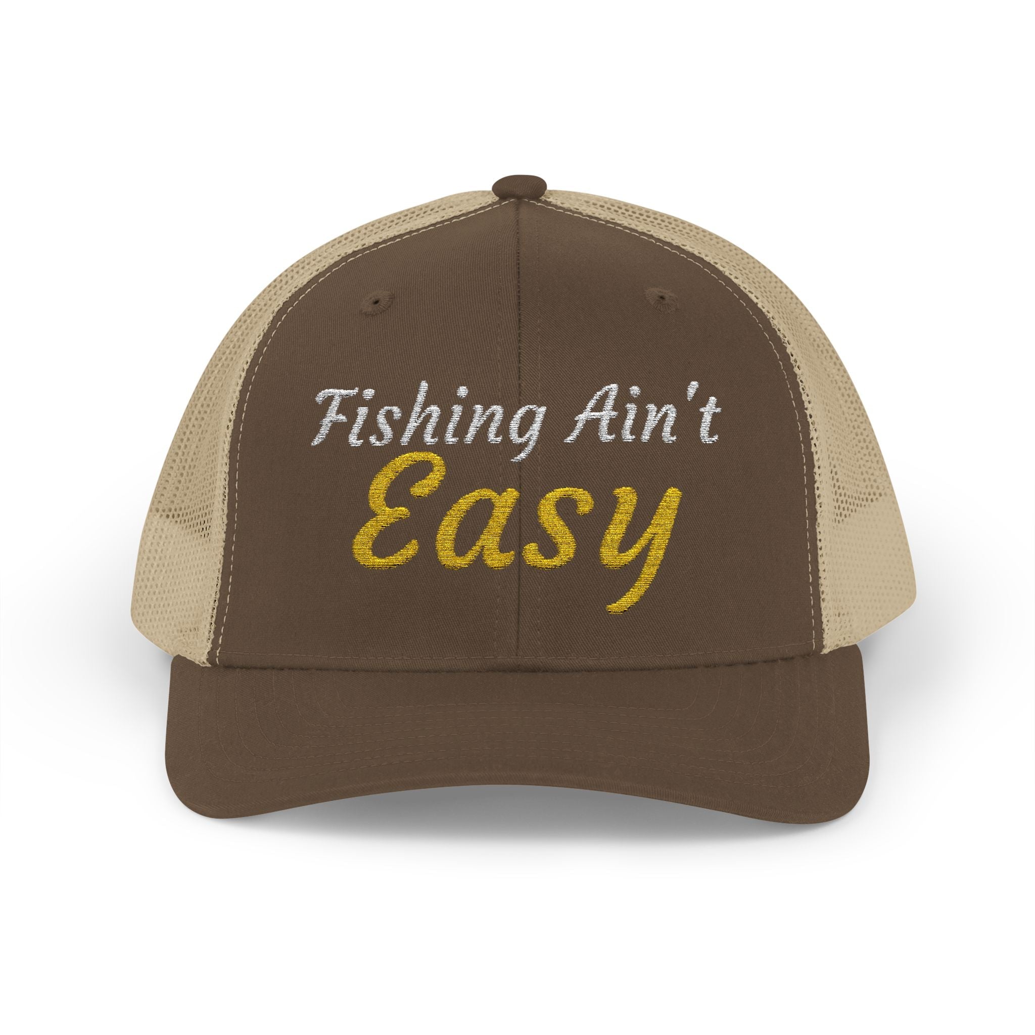 Fishing Ain't Easy — Embroidered Baseball Cap