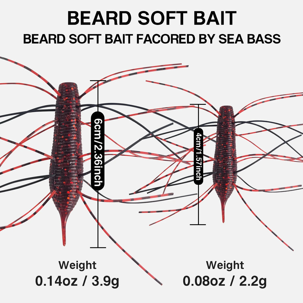 Aventik Soft Fishing Bait Senko Worms Stick Baits Sinking Wacky Worms for Bass Fishing Ned Rig 4cm&6cm