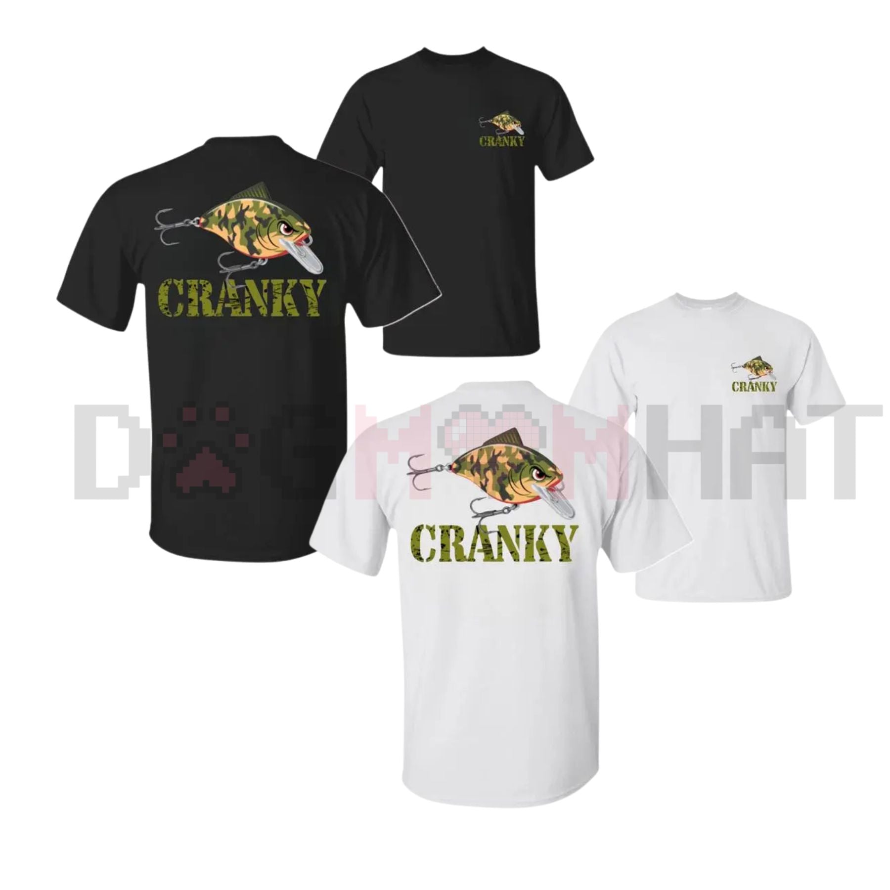 Crankbait T-Shirt – Fishing Lure Graphic Tee | Camo Bass Fishing Humor for Men