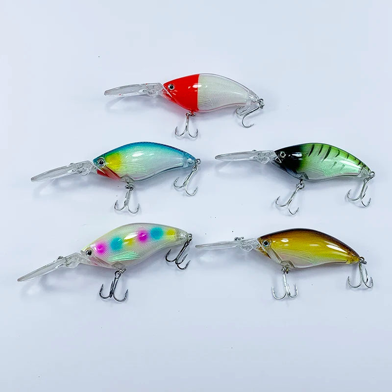 105mm 18g High Quality Deep Diving Crank Bait Minnow Crankbait Swimbait Long Tongue Trolling Wobblers Big Fish Fishing Lure Bait