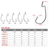 100pcs/bag 1/0-5/0# Worm Hook Black High Carbon Jig Big Hook Soft Bait Fishhook Offset Worm Fishing Hooks
