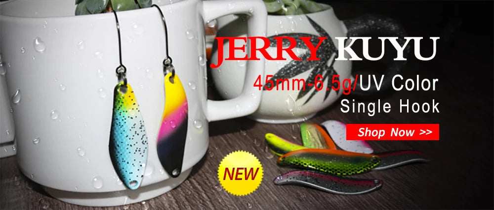 Jerry Aquarius High Quality Fishing Lures Artificial Bait Hard Bait Trout Spoons Metal Lures For Freshwater Fishing Single Hook