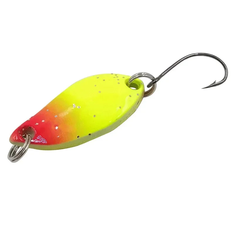 1 5pcs/lot 5g 3cm Fishing Tackle Bait Fishing Metal Spoon Lure Bait For Trout Bass Spoons Small Hard Sequins Spinner Spoon