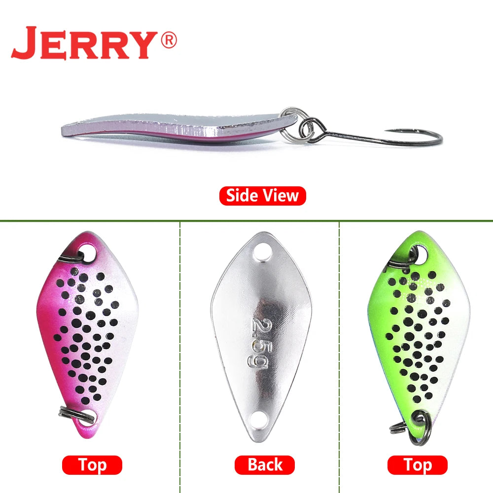 Jerry Aquarius High Quality Fishing Lures Artificial Bait Hard Bait Trout Spoons Metal Lures For Freshwater Fishing Single Hook