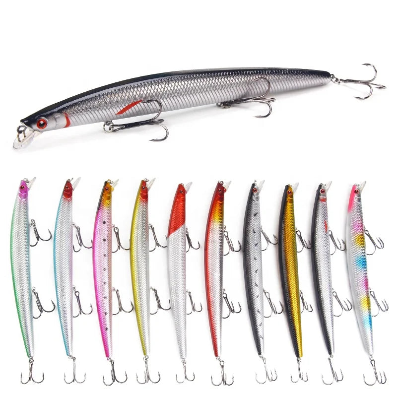 Swimming Minnow Floating Jerkbaits Bass Fishing Lure Length 18Cm/7 inches Weight 26.5g/.93 ounces.