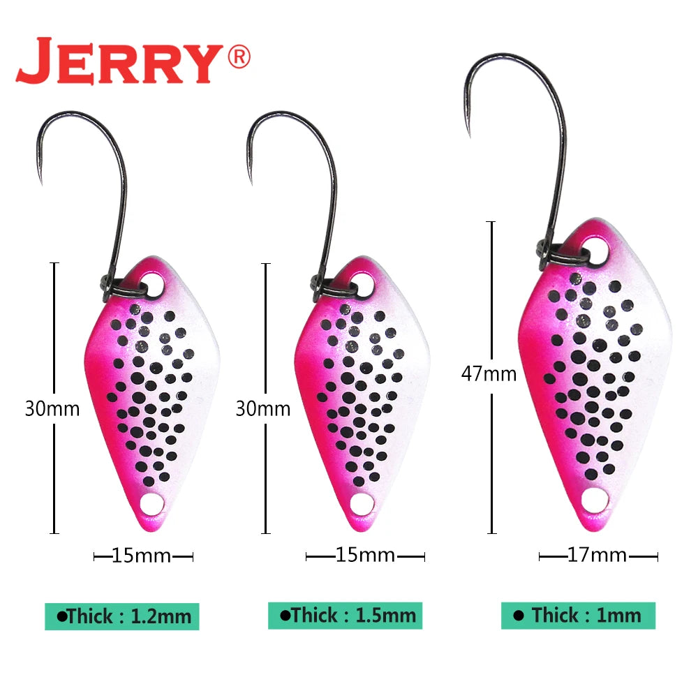 Jerry Aquarius High Quality Fishing Lures Artificial Bait Hard Bait Trout Spoons Metal Lures For Freshwater Fishing Single Hook
