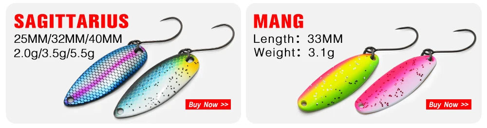 Jerry Aquarius High Quality Fishing Lures Artificial Bait Hard Bait Trout Spoons Metal Lures For Freshwater Fishing Single Hook