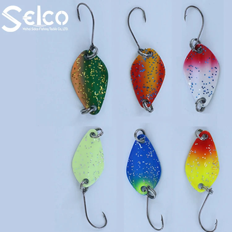Selco New Design Customized Metal Saltwater Spinner Trout Salmon Fishing Spoon Lure