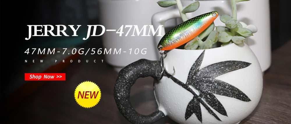 Jerry Aquarius High Quality Fishing Lures Artificial Bait Hard Bait Trout Spoons Metal Lures For Freshwater Fishing Single Hook
