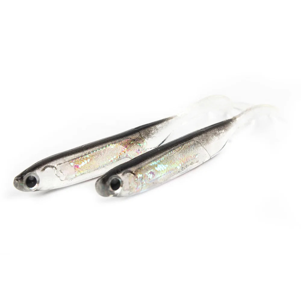 5Pcs/lot Fishing Soft Bait Length 7CM/2.5 inches, T Tail fish Fishing Lures Rainbow Color