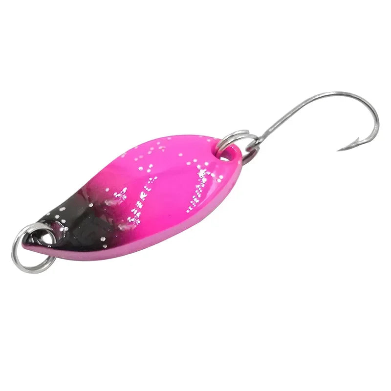 1 5pcs/lot 5g 3cm Fishing Tackle Bait Fishing Metal Spoon Lure Bait For Trout Bass Spoons Small Hard Sequins Spinner Spoon
