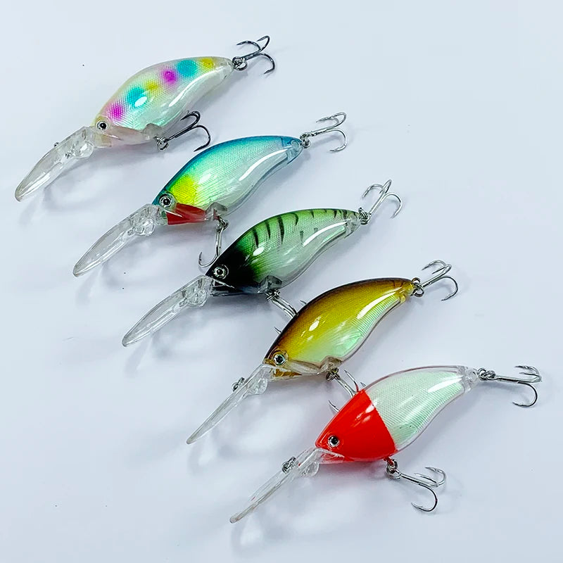 105mm 18g High Quality Deep Diving Crank Bait Minnow Crankbait Swimbait Long Tongue Trolling Wobblers Big Fish Fishing Lure Bait