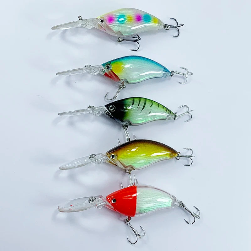 105mm 18g High Quality Deep Diving Crank Bait Minnow Crankbait Swimbait Long Tongue Trolling Wobblers Big Fish Fishing Lure Bait