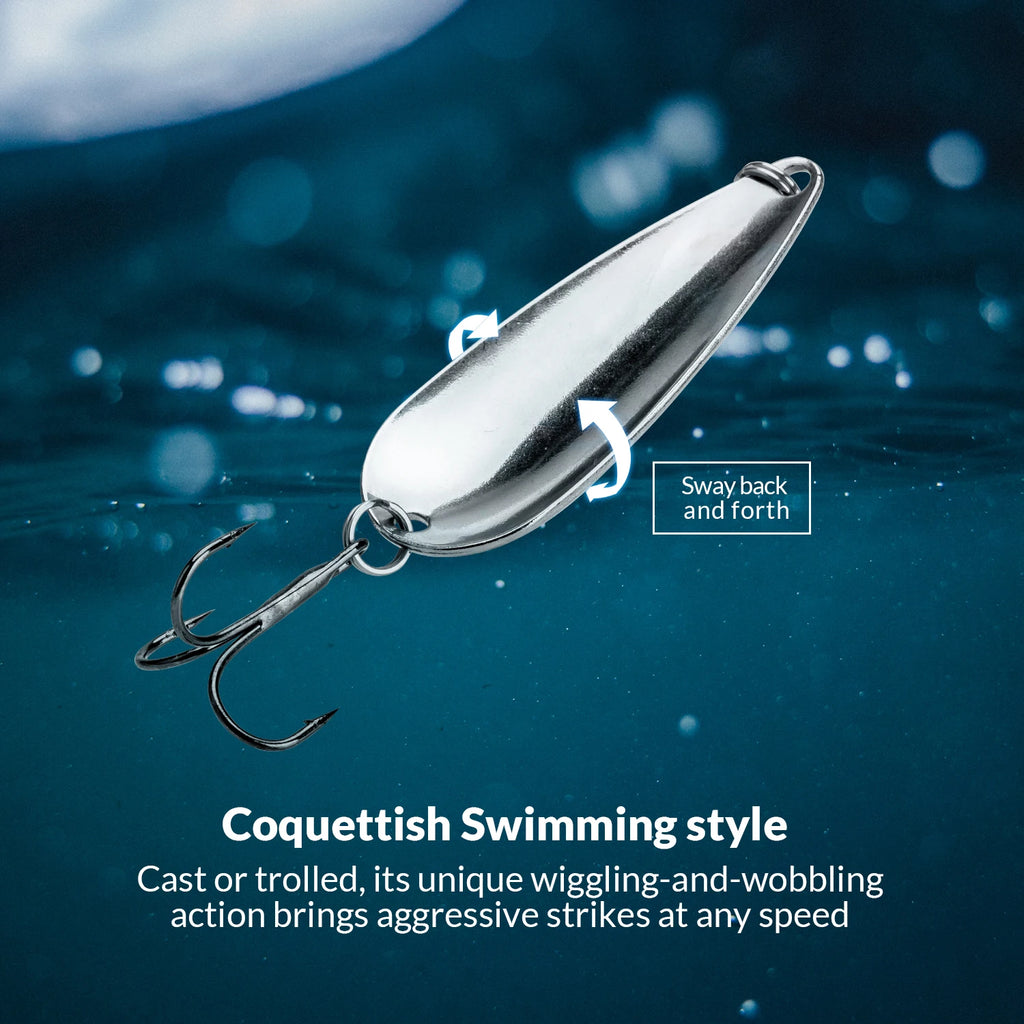 THKFISH 5pcs Fishing Spoon Trout Lure 3.5g 5g 7g 10g 15g 21g 28g Metal Spoon Hard Bait Trebble Hook For TROUT BASS PIKE Fishing