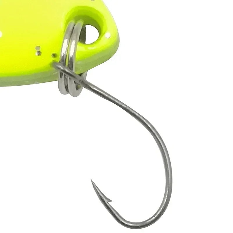 1 5pcs/lot 5g 3cm Fishing Tackle Bait Fishing Metal Spoon Lure Bait For Trout Bass Spoons Small Hard Sequins Spinner Spoon