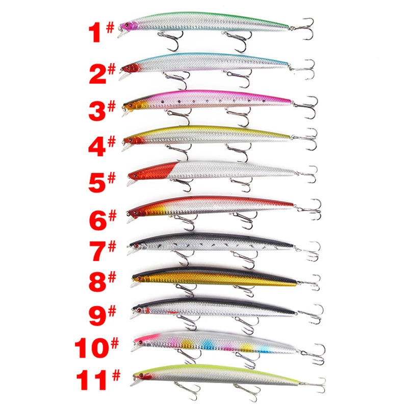 Swimming Minnow Floating Jerkbaits Bass Fishing Lure Length 18Cm/7 inches Weight 26.5g/.93 ounces.