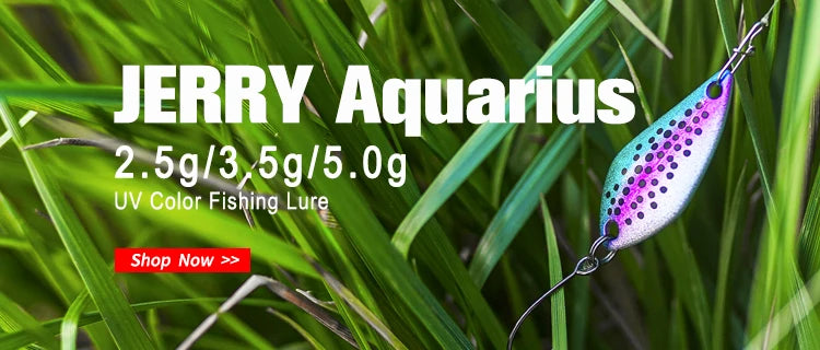Jerry Aquarius High Quality Fishing Lures Artificial Bait Hard Bait Trout Spoons Metal Lures For Freshwater Fishing Single Hook