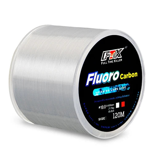 120M Fluorocarbon Coated Fishing Line 0.14mm-0.60mm 4.13LB-45LB  Sinking fishing Line Strong Tensile Strength Superior Abrasion resistance