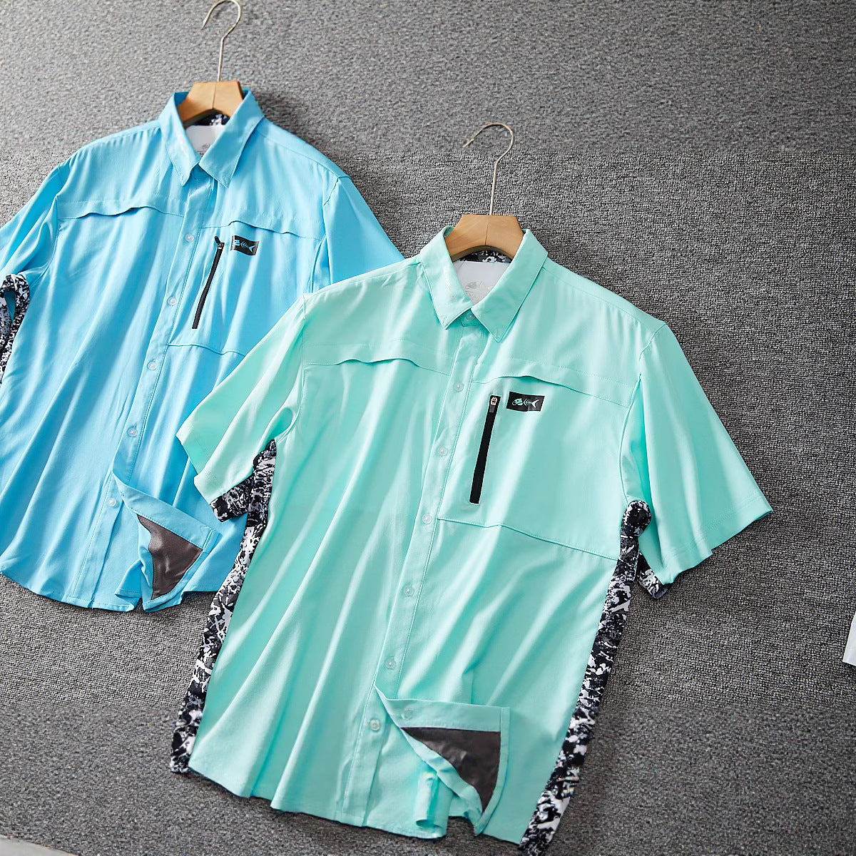 German Foreign Trade Large Size Outdoor Fishing Quick-drying Shirt Sunscreen Breathable Stretch Men's Workwear Loose Casual Shirt