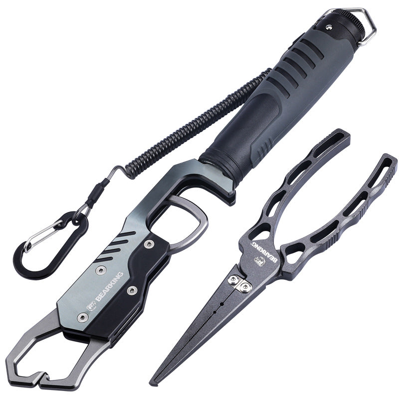 Bear king aluminum alloy road pliers rotatable with weighing fish controller metal multifunctional hook pliers wire cutting pliers