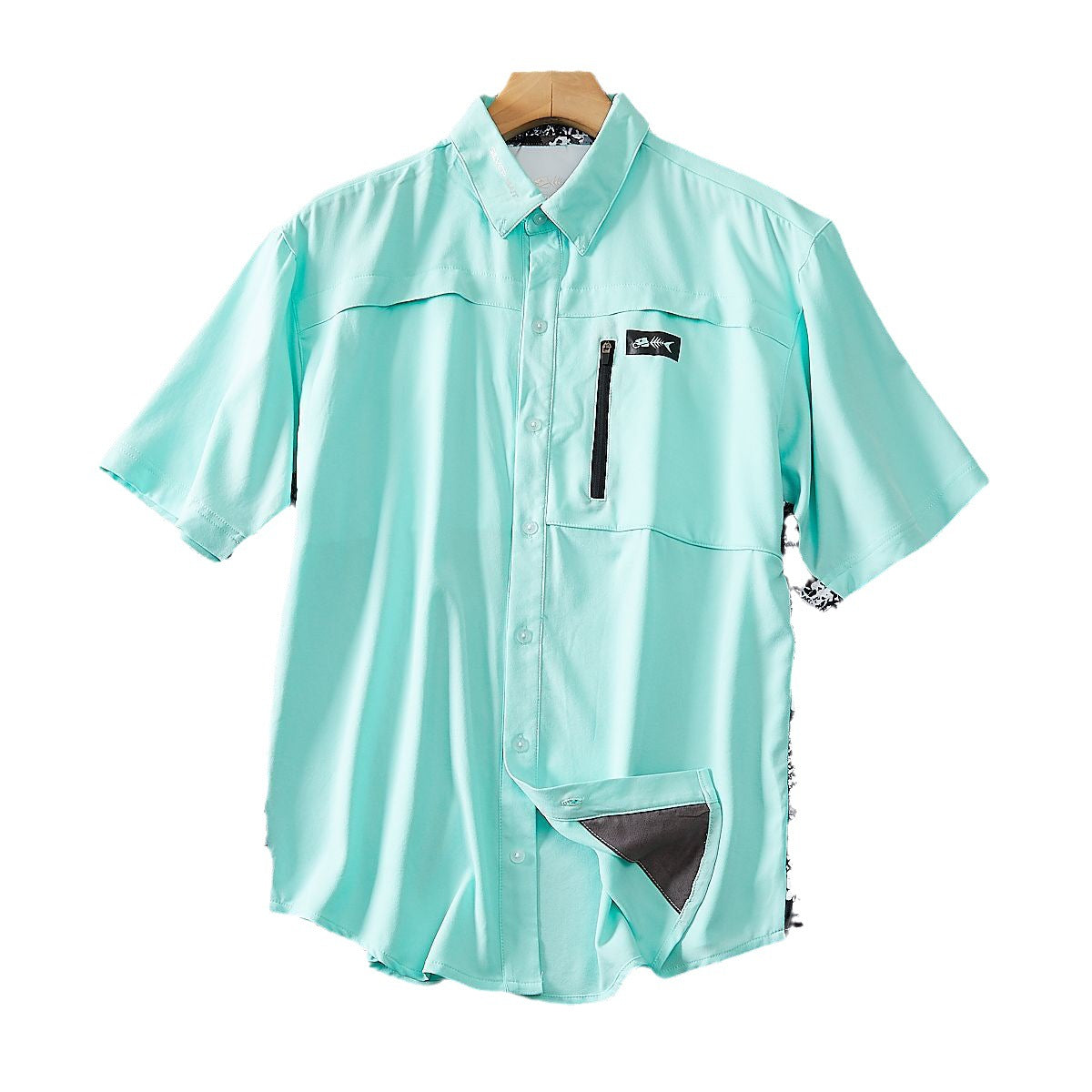 German Foreign Trade Large Size Outdoor Fishing Quick-drying Shirt Sunscreen Breathable Stretch Men's Workwear Loose Casual Shirt