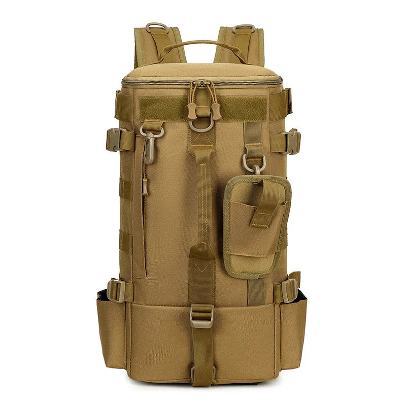 Tactical Fishing Backpack with Rod Holders – Waterproof MOLLE Tackle Bag for Camping, Hiking & Travel