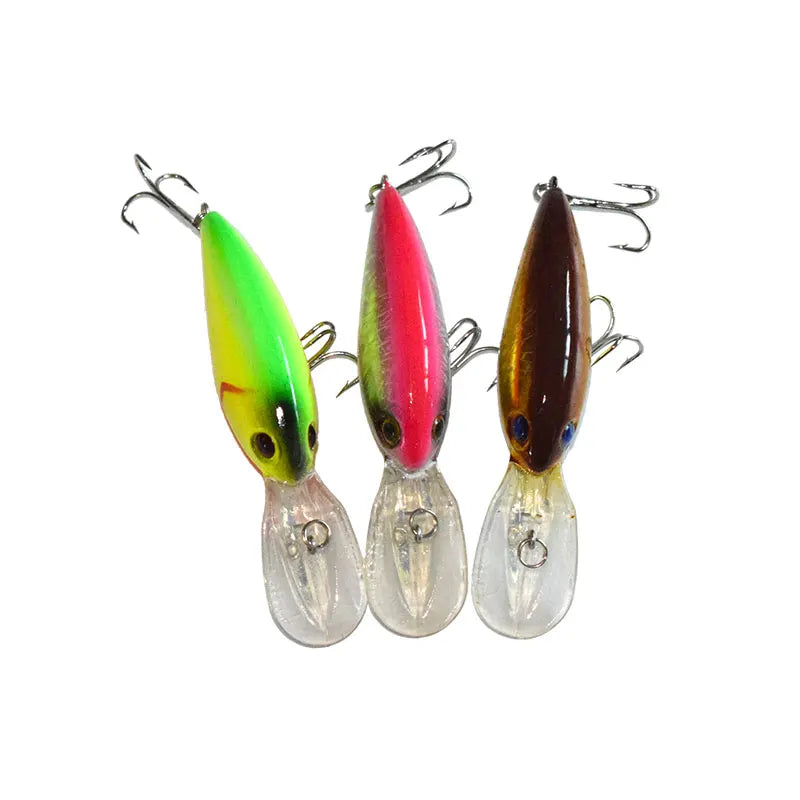 10cm 14.8g Deep Diving Crankbait Set 5 Colors Hard Lures Diving Bait Rattling Beads 8# Treble Hooks Bass Pike Fishing Wobbler