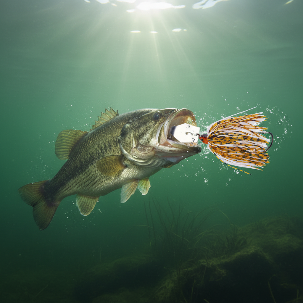 Chatterbait Fishing Lure Long Casting Trolling Bladed Jig Head Rubber Skirt Spinner Bait Artificial Bait for Bass Pike