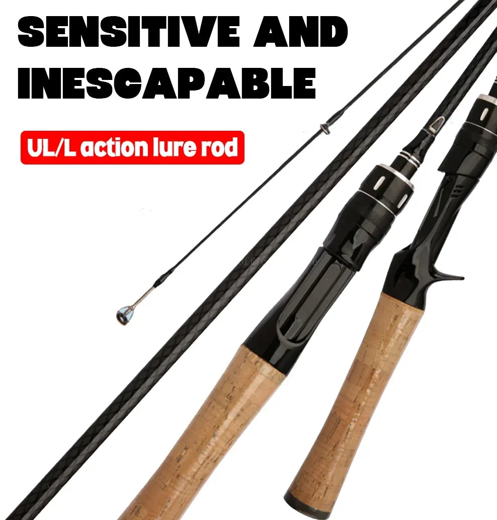 2 Sections Spinning Casting Rod for Jigging Bass Trout 1.8m 1.68m Fishing Rods Solid UL Tip Lure 0.5g-8g Slow Action Ultralight