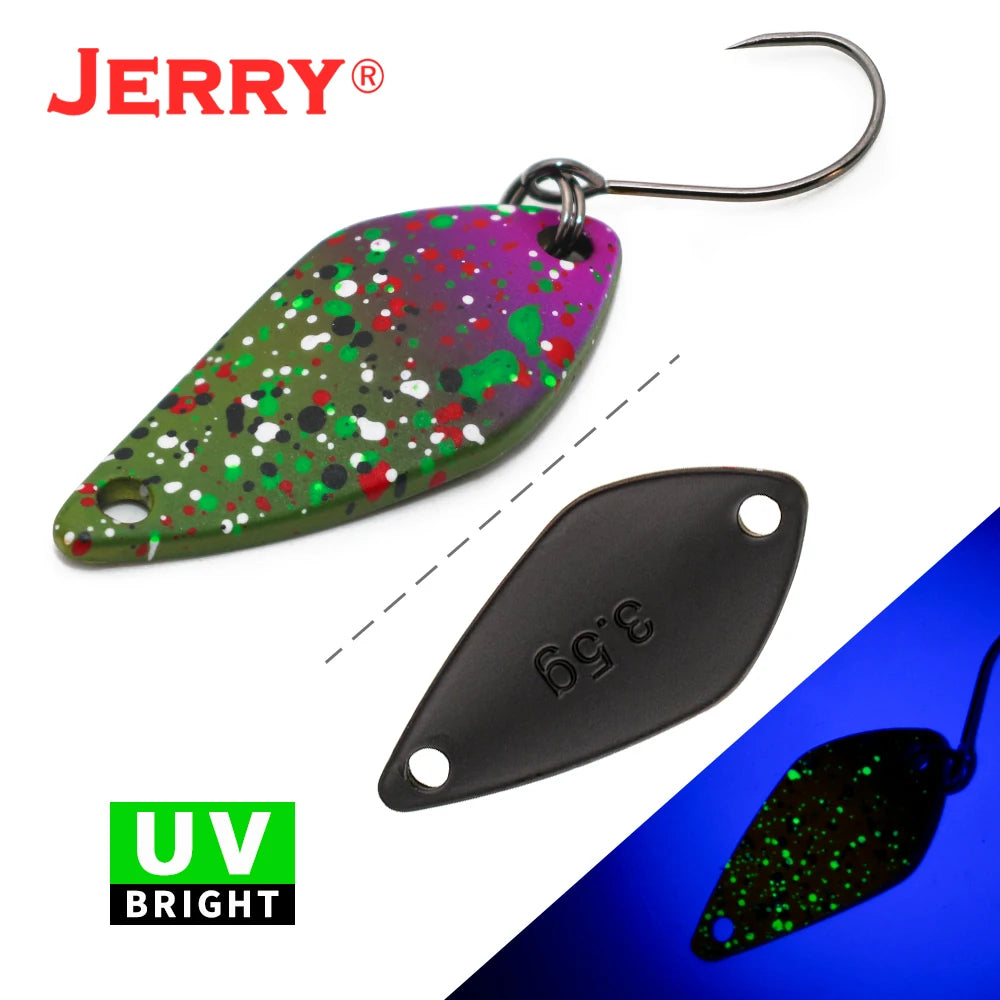 Jerry Aquarius High Quality Fishing Lures Artificial Bait Hard Bait Trout Spoons Metal Lures For Freshwater Fishing Single Hook