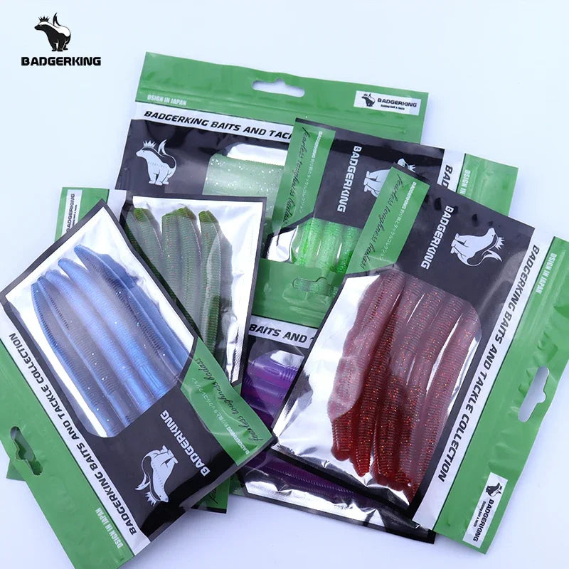 Length 14cm/5 inches Weight 11g/.38 Ounce Stick Bait Fishing Worm For Neko Rig, Wacky Rig, Weightless Rig, Weedless Rig Soft Silicone Gemany Material Tough Soft Plastic