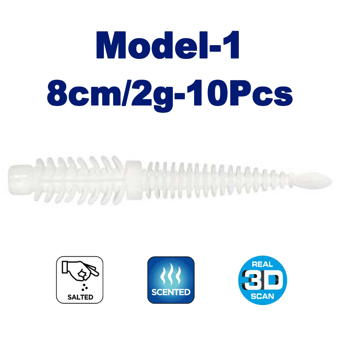 FishTrip 10pcs Soft Plastic Fishing Lures Worms Bait TPE Swimbaits for Ned Rig Hook Saltwater Fishing Tackle Trout Wobblers Carp
