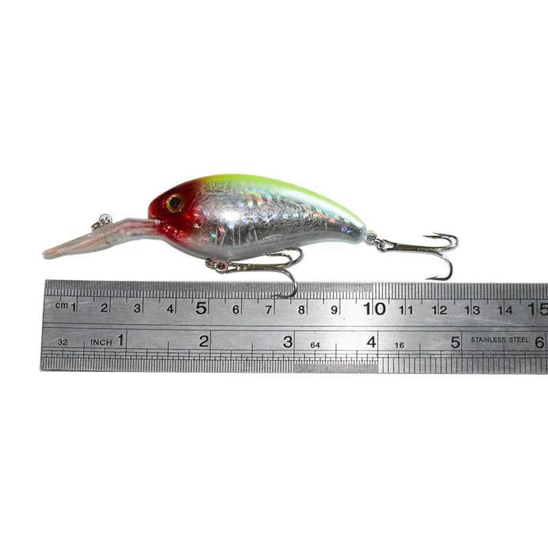 10cm 14.8g Deep Diving Crankbait Set 5 Colors Hard Lures Diving Bait Rattling Beads 8# Treble Hooks Bass Pike Fishing Wobbler