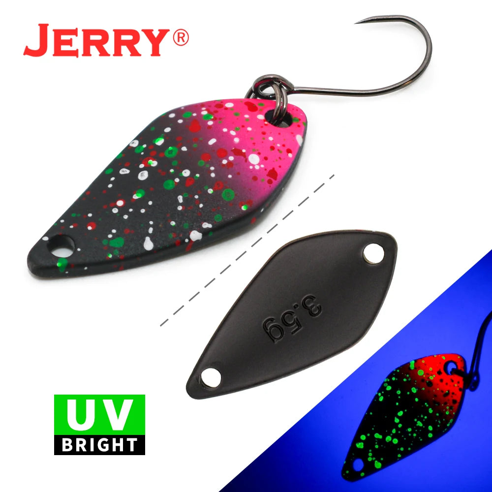 Jerry Aquarius High Quality Fishing Lures Artificial Bait Hard Bait Trout Spoons Metal Lures For Freshwater Fishing Single Hook