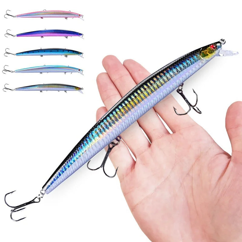 FLYSAND Fishing Lures Fishing Hard Bait Artificial Swimming Hard Baits Big Laser Minnow 18cm/7 inches 24g/.847 oz