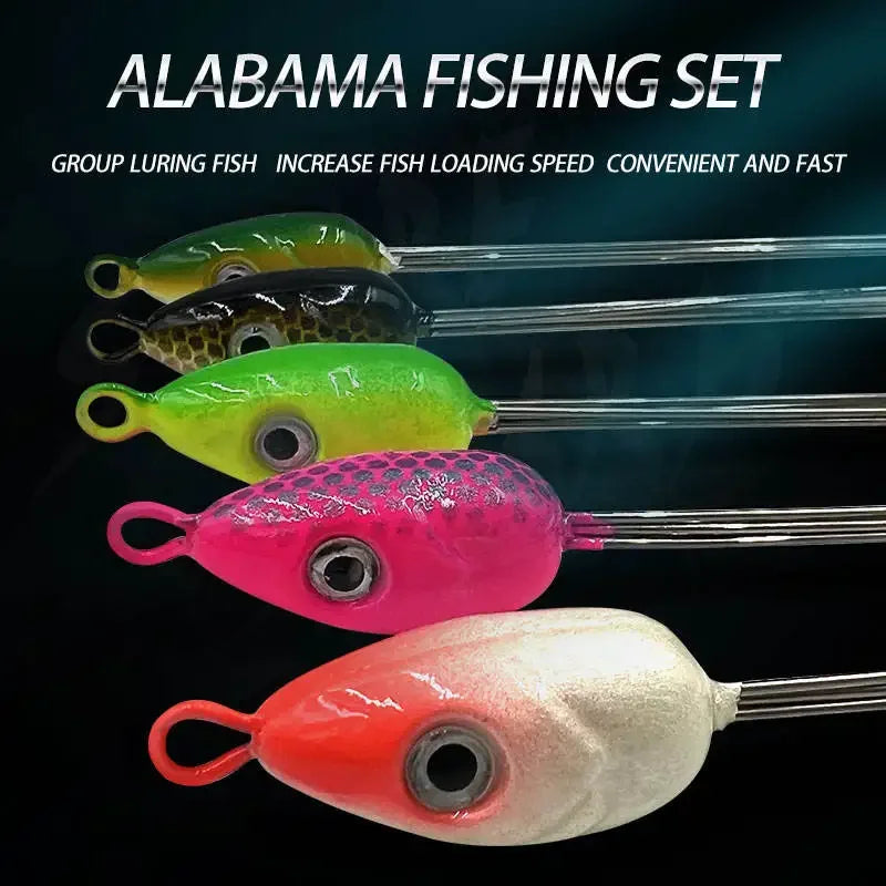 5 Arms Alabama Fishing Accessory for Bass Fishing with Barrel Swivels Bait Accessory