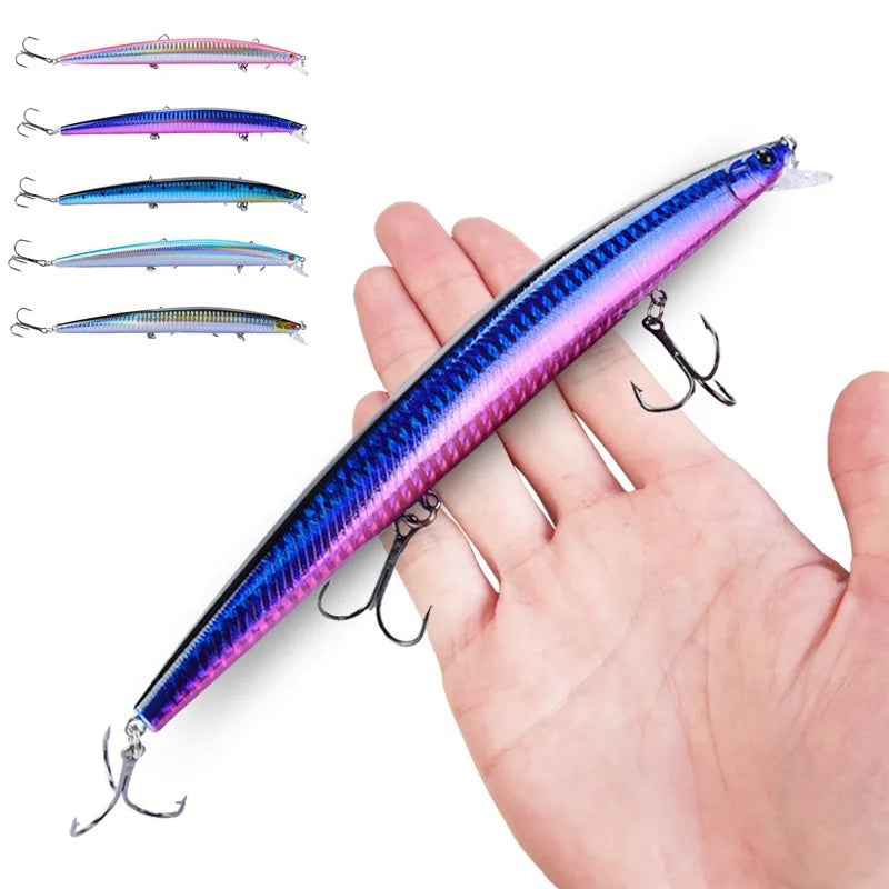 FLYSAND Fishing Lures Fishing Hard Bait Artificial Swimming Hard Baits Big Laser Minnow 18cm/7 inches 24g/.847 oz