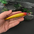 100mm/3.93 inches 10g/.35 oz Long Cast Sinking Minnow Salt Fresh Water Bass Pike Trout Striper Halibut Fishing Tackle