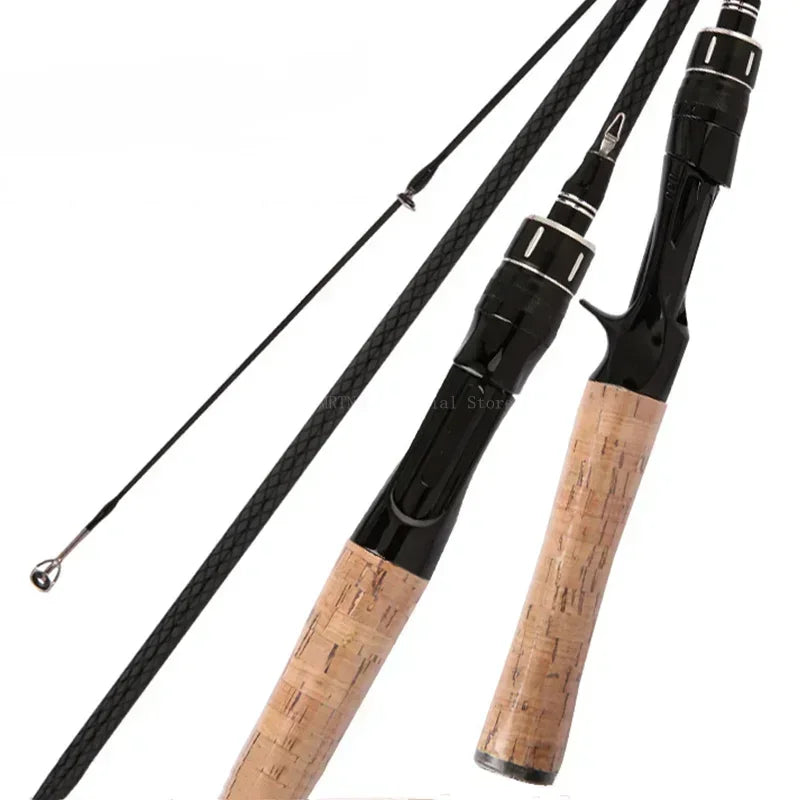 2 Sections Spinning Casting Rod for Jigging Bass Trout 1.8m 1.68m Fishing Rods Solid UL Tip Lure 0.5g-8g Slow Action Ultralight