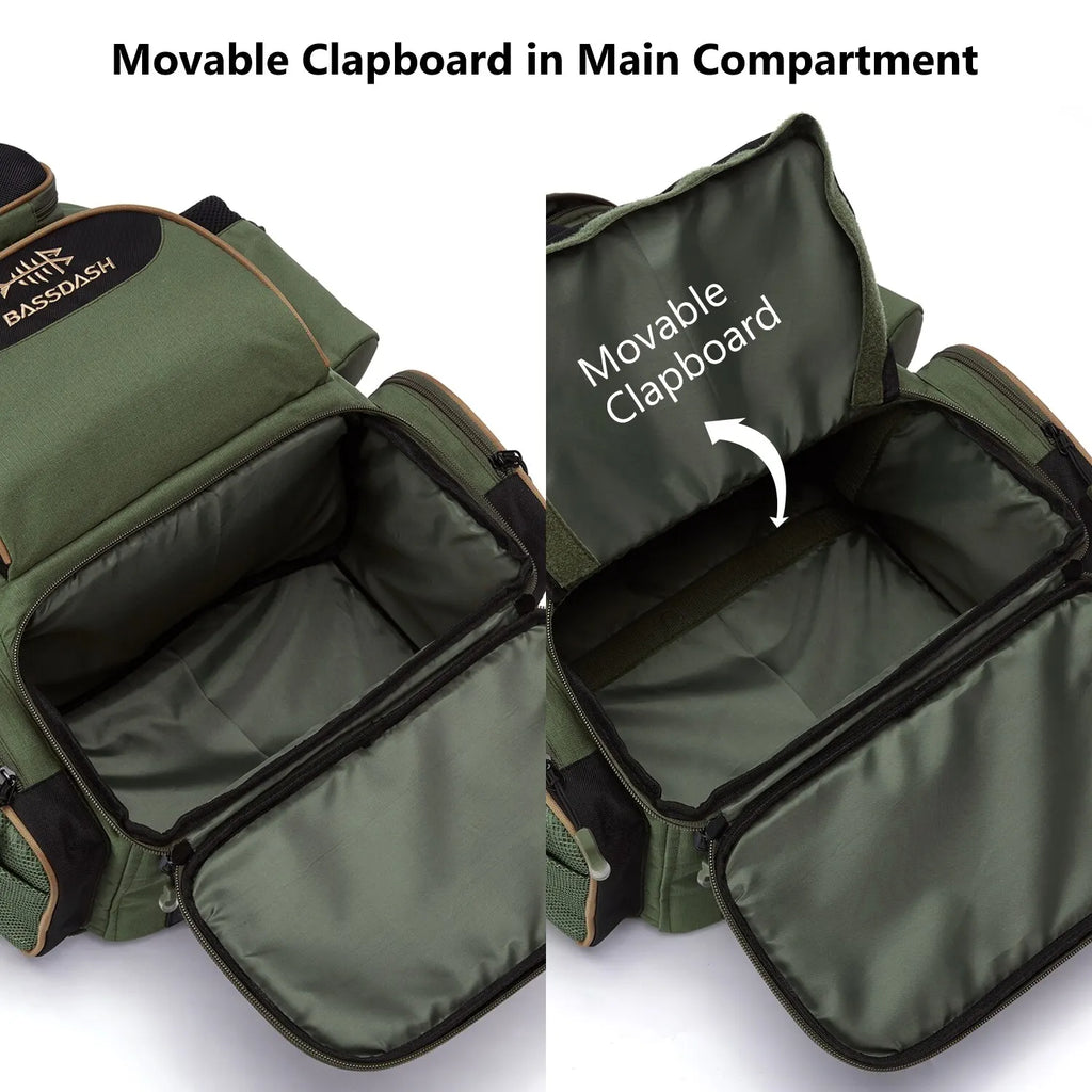 Lightweight Tactical Fishing Tackle Backpack – Multifunctional Tackle Bag with MOLLE, Rod Holders & Rain Cover