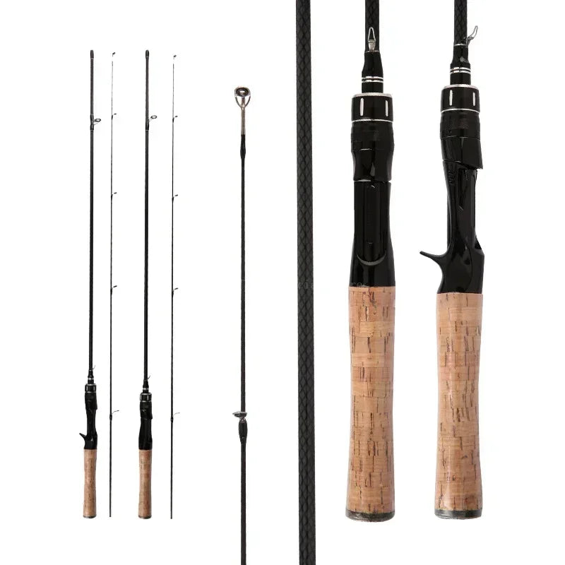 2 Sections Spinning Casting Rod for Jigging Bass Trout 1.8m 1.68m Fishing Rods Solid UL Tip Lure 0.5g-8g Slow Action Ultralight